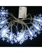 MagicHome Svetelná reťaz SnowFlake 10 LED 0,9m studená biela