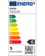 EMOS LED Žiarovka Classic sviečková 5W E14 teplá biela