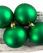 OKRASA Gule vianočné zelené matné 4ks/bal