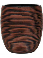 Capi Nature Vase elegant high II rib brown 18x21 cm