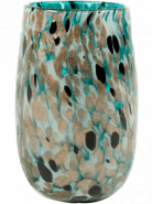 Leia Vase shiny Aqua 12x18 cm