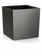 Kvetináč Lechuza Cube Premium All-in-One set antracit 40x40x40 cm