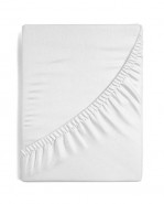 EUROFIRANY Plachta na posteľ s napínacou gumou Jersey 90x200+25cm biela