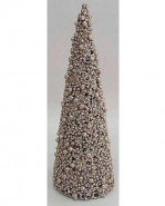 MagicHome Dekorácia šampaň vianoce, bobuľky, 30 cm