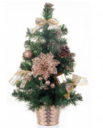 Stromček MagicHome Vianoce, ozdobený, bronzový, 40 cm