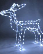 MagicHome Svietiaci Sob, vianočná dekorácia, 144 LED,  studená biela, 59 x27,50 x 64 cm