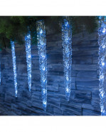 Vianočná svetelná reťaz  Icicle 10 cencúľov 65 LED 2,7 m, ľadovo modrá