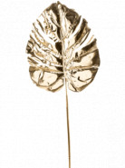 Monstera Leaf gold umelý zlatý list 72 cm