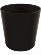 Kvetináč Basic Round matný čierny 14x14 cm