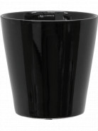 Kvetináč basic round čierny 14x14 cm