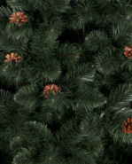 ROY Vianočný stromček borovica klasická so šiškami De Lux, 220 cm