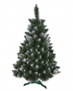 ROY Vianočný stromček borovica strieborná so šiškami De Lux, 90 cm