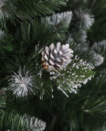 ROY Vianočný stromček borovica strieborná so šiškami De Lux, 220 cm
