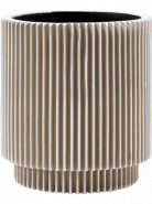Kvetináč Capi Nature Vase Cylinder Groove II Ivory béžový 11x12 cm