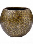Kvetináč Capi Lux Terrazzo Vase Ball čierny/zlatý 23x19 cm