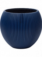 Kvetináč Capi Nature Groove special vase ball modrý 18x15 cm