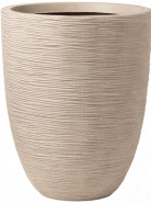 Capi Waste Rib NL Vase Elegant Low Terrazzo Beige 34x46 cm