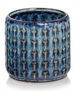 Kvetináč cylinder modrý 14x13 cm