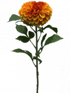 Umelý kvet dahlia pompon oranžová 74 cm