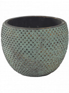 Indoor Pottery Pot Fay Blue Gold 18x14 cm