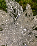 Vianočná ozdoba akryl priesvitná/ biela