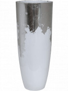 Kvetináč Luxe Lite Partner lesklý biely/strieborný 36x91 cm