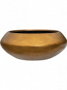 Metallic Silver leaf Bowl ufo matt honey zlatý 55x22 cm