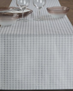 EUROFIRANY Behúň na stôl FLASH 40x180cm strieborný