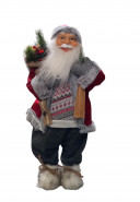 MagicHome Santa s lyžami a drevom 152 cm
