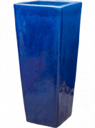 Keramický kvetináč Plain Blue Kubis modrý 36x36x90 cm