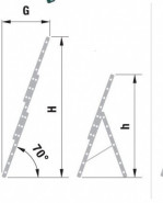 Rebrík trojdielny výsuvný 7608 3x8 priečok, 2,3m / 5,13 m