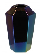 Váza Daira Pearl Black Facet čierna 17x25 cm