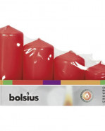 BOLSIUS Adventné sviečky Pillar 4 ks červené