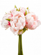 Bouquet Peony PINK umelá kkytica 8 kvetov 24 cm