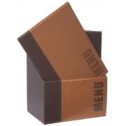 Box s jedálnymi lístkami TRENDY, svetlo-hnedá (20 ks)