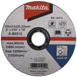Makita Rezný kotúč na železo 230×2,5×22mm A-85335