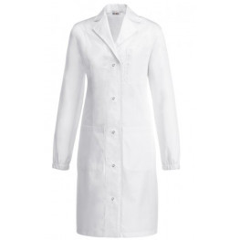 Dámsky zdravotnícky plášť s gumičkou EGOchef AMY - biely