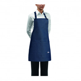Kuchárska zástera ku krku s vreckom DÁMSKA- Jeans