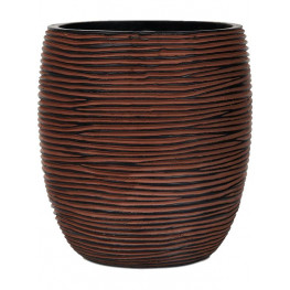 Capi Nature Vase elegant high II rib brown 18x21 cm