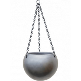 Gradient hanging globe matt grey 24x19 cm