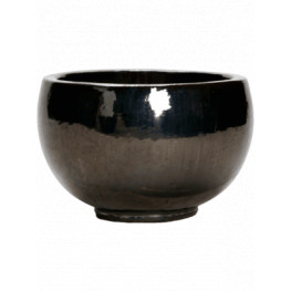 Plain Metal Glaze bowl 47x29 cm