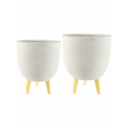 Indoor Pottery Pot Ruth sand (set 2 ks) 32x41 cm a 37x27 cm