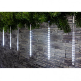 MagicHome Vianočná svetelná reťaz Icicle 24 cencúľov, 720 LED, 7,5 m, studená biela
