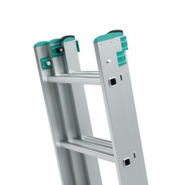 Rebrík trojdielny výsuvný 7608 3x8 priečok, 2,3m / 5,13 m
