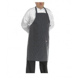 Kuchařská zástěra ke krku BIG BOY - SIR jemné bílé pásy - velikost od 5XL - 7XL