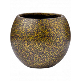 Kvetináč Capi Lux Terrazzo Vase Ball čierny/zlatý 23x19 cm