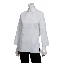 ChefWorks CWLJ női szakácskabát - fehér, fekete