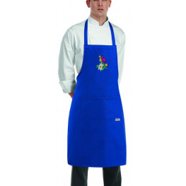 Kuchárska zástera ku krku EGOchef TIROL s vreckom modrá 