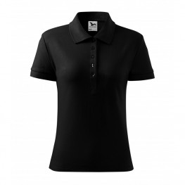 Damen Poloshirt Cotton - schwarz