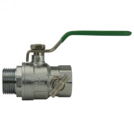 NF 59293 Guľový ventil na vodu s odvodnením M/F 3/4", DN 20, PN 32, hliníková páka